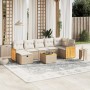 Juego de sofás de jardín con cojines beige 8 pzas ratán PE de , Conjuntos de jardín - Ref: Foro24-3265755, Precio: 482,17 €, ...