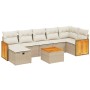 Juego de sofás de jardín con cojines beige 8 pzas ratán PE de , Conjuntos de jardín - Ref: Foro24-3265755, Precio: 482,17 €, ...