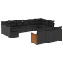 Set de sofás de jardín y cojines 13 pzas ratán sintético negro de , Conjuntos de jardín - Ref: Foro24-3260536, Precio: 814,67...