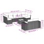 Set de sofás de jardín 10 pzas cojines ratán sintético negro de , Conjuntos de jardín - Ref: Foro24-3223024, Precio: 652,09 €...