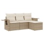 Juego de sofás jardín con cojines 4 pzas ratán sintético beige de , Conjuntos de jardín - Ref: Foro24-3220067, Precio: 262,67...