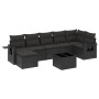 Set de sofás de jardín 8 piezas y cojines ratán sintético negro de , Conjuntos de jardín - Ref: Foro24-3220484, Precio: 486,4...
