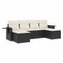 Set de sofás de jardín 6 piezas y cojines ratán sintético negro de , Conjuntos de jardín - Ref: Foro24-3220515, Precio: 313,4...