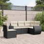 Set de muebles de jardín 5 pzas y cojines ratán sintético negro de , Conjuntos de jardín - Ref: Foro24-3221365, Precio: 325,5...