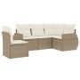 Juego de sofás jardín con cojines 5 pzas ratán sintético beige de , Conjuntos de jardín - Ref: Foro24-3221367, Precio: 384,91...