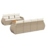 Juego de sofás de jardín con cojines beige 8 pzas ratán PE de , Conjuntos de jardín - Ref: Foro24-3224910, Precio: 583,84 €, ...