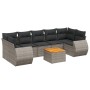Set de sofás de jardín 8 pzas y cojines ratán sintético gris de , Conjuntos de jardín - Ref: Foro24-3224919, Precio: 507,45 €...