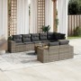 Set de muebles de jardín 9 pzas y cojines ratán sintético gris de , Conjuntos de jardín - Ref: Foro24-3225535, Precio: 585,71...