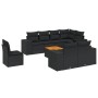 Set de sofás de jardín 8 piezas y cojines ratán sintético negro de , Conjuntos de jardín - Ref: Foro24-3225537, Precio: 663,8...