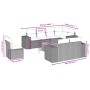 Set de muebles de jardín 9 pzas y cojines ratán sintético gris de , Conjuntos de jardín - Ref: Foro24-3225542, Precio: 585,71...