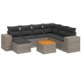 Set de sofás de jardín 8 pzas y cojines ratán sintético gris de , Conjuntos de jardín - Ref: Foro24-3225563, Precio: 473,01 €...
