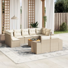 Juego de sofás jardín con cojines beige 10 pzas ratán sintético de , Conjuntos de jardín - Ref: Foro24-3225596, Precio: 652,1...
