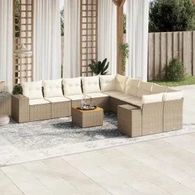 Set de sofás de jardín 11pzas con cojines ratán sintético beige de , Conjuntos de jardín - Ref: Foro24-3225638, Precio: 728,3...