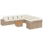 Set de sofás de jardín 11pzas con cojines ratán sintético beige de , Conjuntos de jardín - Ref: Foro24-3225638, Precio: 699,3...