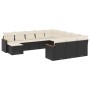 Set de sofás de jardín 12 piezas cojines ratán sintético negro de , Conjuntos de jardín - Ref: Foro24-3226581, Precio: 628,74...