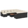 Set de sofás de jardín y cojines 13 pzas ratán sintético negro de , Conjuntos de jardín - Ref: Foro24-3226588, Precio: 715,27...