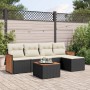 Set de sofás de jardín 6 piezas y cojines ratán sintético negro de , Conjuntos de jardín - Ref: Foro24-3227603, Precio: 313,4...