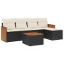 Set de sofás de jardín 6 piezas y cojines ratán sintético negro de , Conjuntos de jardín - Ref: Foro24-3227603, Precio: 313,4...