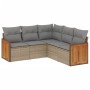 Juego de sofás jardín con cojines 5 pzas ratán sintético beige de , Conjuntos de jardín - Ref: Foro24-3227641, Precio: 328,71...