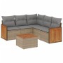 Juego de sofás jardín con cojines 6 pzas ratán sintético beige de , Conjuntos de jardín - Ref: Foro24-3227648, Precio: 366,99...