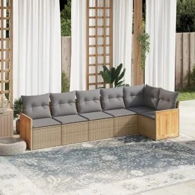 Juego de sofás jardín con cojines 6 pzas ratán sintético beige de , Conjuntos de jardín - Ref: Foro24-3227669, Precio: 404,93...