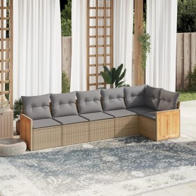 Juego de sofás jardín con cojines 6 pzas ratán sintético beige de , Conjuntos de jardín - Ref: Foro24-3227669, Precio: 383,70...