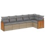 Juego de sofás jardín con cojines 6 pzas ratán sintético beige de , Conjuntos de jardín - Ref: Foro24-3227669, Precio: 383,70...