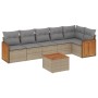 Set sofás de jardín 7 piezas y cojines ratán sintético beige de , Conjuntos de jardín - Ref: Foro24-3227676, Precio: 426,89 €...