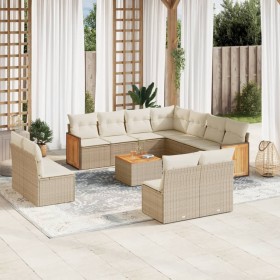 Set de sofás de jardín 12 pzas y cojines ratán sintético marrón de , Conjuntos de jardín - Ref: Foro24-3227773, Precio: 702,4...