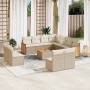Set de sofás de jardín 12 pzas y cojines ratán sintético marrón de , Conjuntos de jardín - Ref: Foro24-3227773, Precio: 702,4...