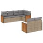 Set sofás de jardín 7 piezas y cojines ratán sintético beige de , Conjuntos de jardín - Ref: Foro24-3227823, Precio: 469,81 €...