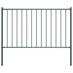 Fence panel and steel posts gray powder coating 1.7x0.75 m by vidaXL, fence panels - Ref: Foro24-145212, Price: 53,24 €, Disc...