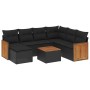 Set de sofás de jardín 8 piezas y cojines ratán sintético negro de , Conjuntos de jardín - Ref: Foro24-3227889, Precio: 467,9...