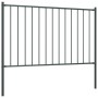 Panel valla y postes acero recubrimiento polvo gris 1,7x0,75 m de vidaXL, Paneles de vallas - Ref: Foro24-145212, Precio: 57,...