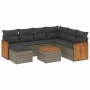 Set de sofás de jardín 8 pzas y cojines ratán sintético gris de , Conjuntos de jardín - Ref: Foro24-3227894, Precio: 457,90 €...