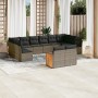 Set de sofás de jardín y cojines 12 pzas ratán sintético gris de , Conjuntos de jardín - Ref: Foro24-3228125, Precio: 701,84 ...