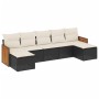 Set de comedor de jardín 7 pzas y cojines ratán sintético negro de , Conjuntos de jardín - Ref: Foro24-3227911, Precio: 359,5...