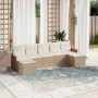 Set sofás de jardín 7 piezas y cojines ratán sintético beige de , Conjuntos de jardín - Ref: Foro24-3227913, Precio: 389,24 €...