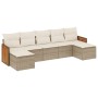 Set sofás de jardín 7 piezas y cojines ratán sintético beige de , Conjuntos de jardín - Ref: Foro24-3227913, Precio: 389,24 €...