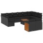 Set de sofás de jardín y cojines 13 pzas ratán sintético negro de , Conjuntos de jardín - Ref: Foro24-3228127, Precio: 826,96...