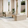 Juego de sofás jardín con cojines 6 pzas ratán sintético beige de , Conjuntos de jardín - Ref: Foro24-3255813, Precio: 423,21...