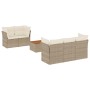 Juego de sofás jardín con cojines 6 pzas ratán sintético beige de , Conjuntos de jardín - Ref: Foro24-3255813, Precio: 423,21...