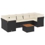 Set de sofás de jardín y cojines 8 piezas ratán sintético negro de , Conjuntos de jardín - Ref: Foro24-3255839, Precio: 480,9...