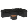 Set de sofás de jardín 8 piezas y cojines ratán sintético negro de , Conjuntos de jardín - Ref: Foro24-3256006, Precio: 516,0...