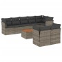 Set de muebles de jardín 9 pzas y cojines ratán sintético gris de , Conjuntos de jardín - Ref: Foro24-3256067, Precio: 557,79...