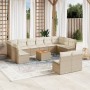 Set sofás de jardín con cojines 13 pzas ratán sintético beige de , Conjuntos de jardín - Ref: Foro24-3256226, Precio: 849,96 ...