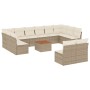 Set sofás de jardín con cojines 13 pzas ratán sintético beige de , Conjuntos de jardín - Ref: Foro24-3256226, Precio: 849,96 ...