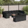 Set sofás de jardín 14 pzas con cojines ratán sintético negro de , Conjuntos de jardín - Ref: Foro24-3256230, Precio: 831,10 ...