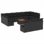 Set sofás de jardín 14 pzas con cojines ratán sintético negro de , Conjuntos de jardín - Ref: Foro24-3256230, Precio: 831,10 ...