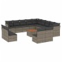 Set de sofás de jardín 14 pzas con cojines ratán sintético gris de , Conjuntos de jardín - Ref: Foro24-3256270, Precio: 860,8...